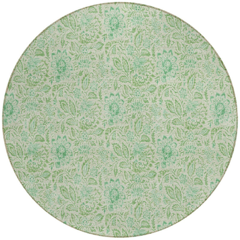 Tapis rond 8 po Sage And Artichoke