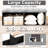 Folding Storage Ottoman Bench, Storage Chest Box w/Divider, Padded Seat Shoe Bench, Fabric Tufted Ottoman for Home-1135965600