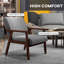 Alle Modern Accent Chair Upholstered Armchair for Bedroom Living Room Grey