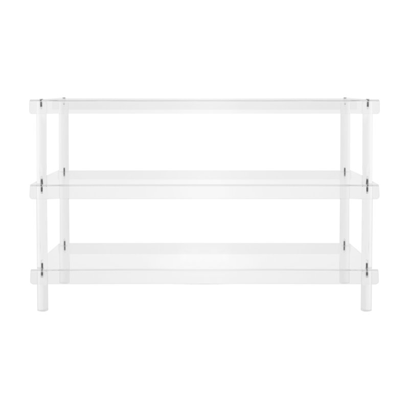 Étagère à chaussures en acrylique transparent à 3 niveaux avec rangement pour chaussures et porte-chaussures sur pied pour garde-robe de chambre à coucher