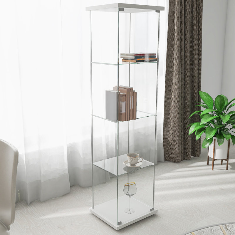 16.85 " W Solid Wood Curio Cabinet