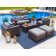 Sorrento Collection In Brown 6 - Person Patio Conversation Sets with Cushions