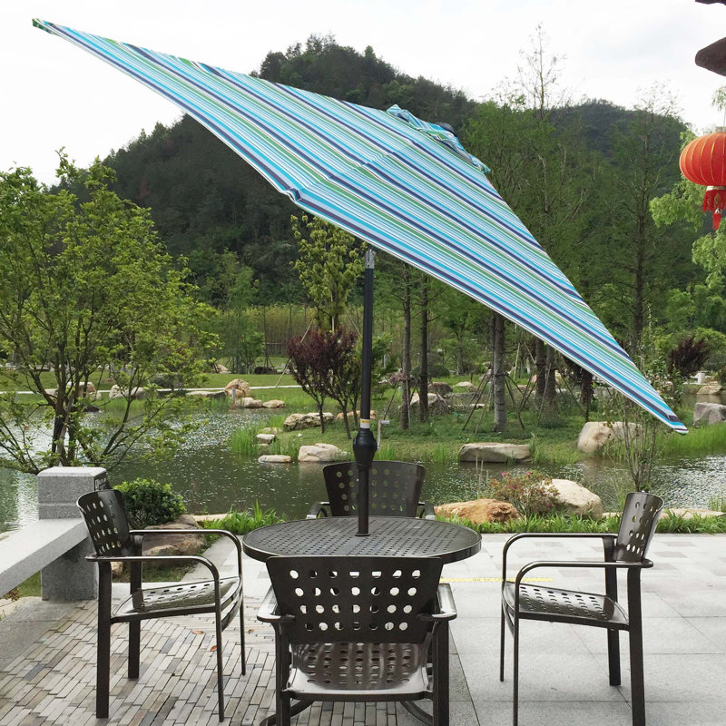 Rayures de parasol 9 pi, Rayures bleues