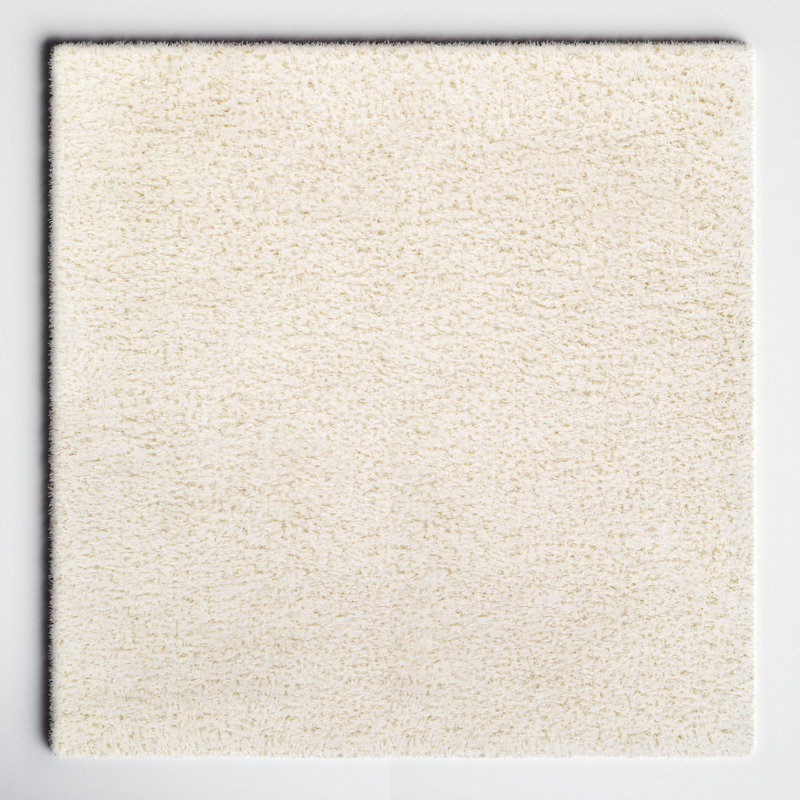 Tapis crème tissé à la machine Gilkey, Carré 7 pi 10 po