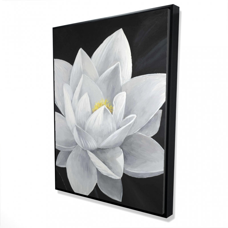 Vue aérienne d'une fleur de lotus sur toile