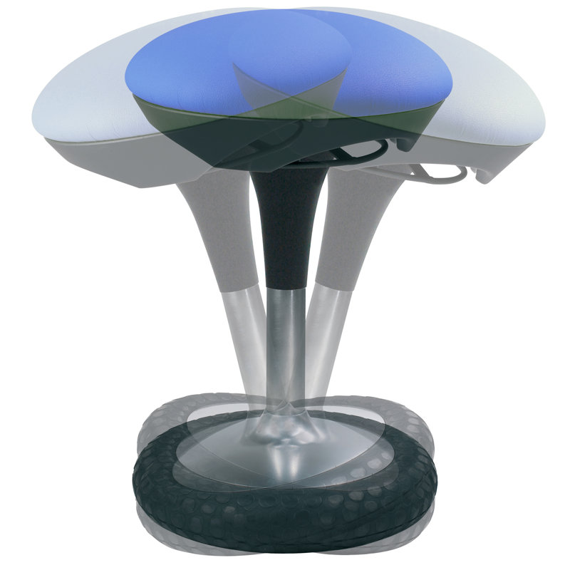 Hempel Adjustable Height Ergonomic Lab Stool, Blue
