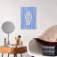 Impression d'art mural rayé bleu moderne-129771769
