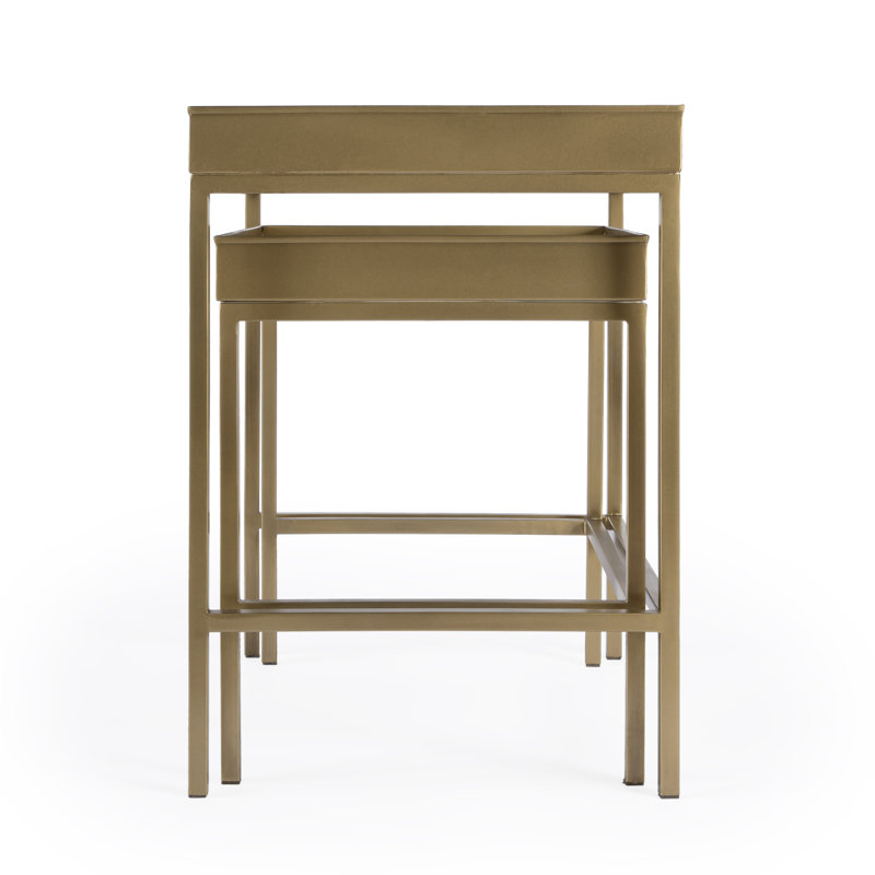 Lenny 2 Piece Glass Nesting Tables