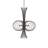 Akio 6 - Light Wrought Iron Dimmable Geometric Chandelier