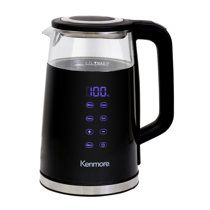 Smart Electric Kettle Variable Temperature Control - LED Display - Keep Warm  - Hot Water Tea Coffee Kettles, Double Wall Cool Touch, Fast Boil, 100%  Stainless Steel 304, 2-year Warranty, Black 120V
