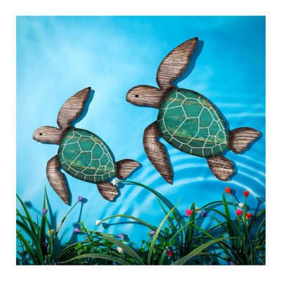 Green Sea Turtle Wall Decor Set