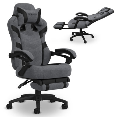 RESPAWN 110 Pro Gaming Chair - Gaming Chair with Footrest, Reclining Gaming Chair, Video Gaming Computer Desk Chair, Adjustable Desk Chair, Gaming Chairs For Adults With Headrest Pillow Fabric