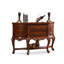 Console demi-cercle en bois massif brun noisette-361257459