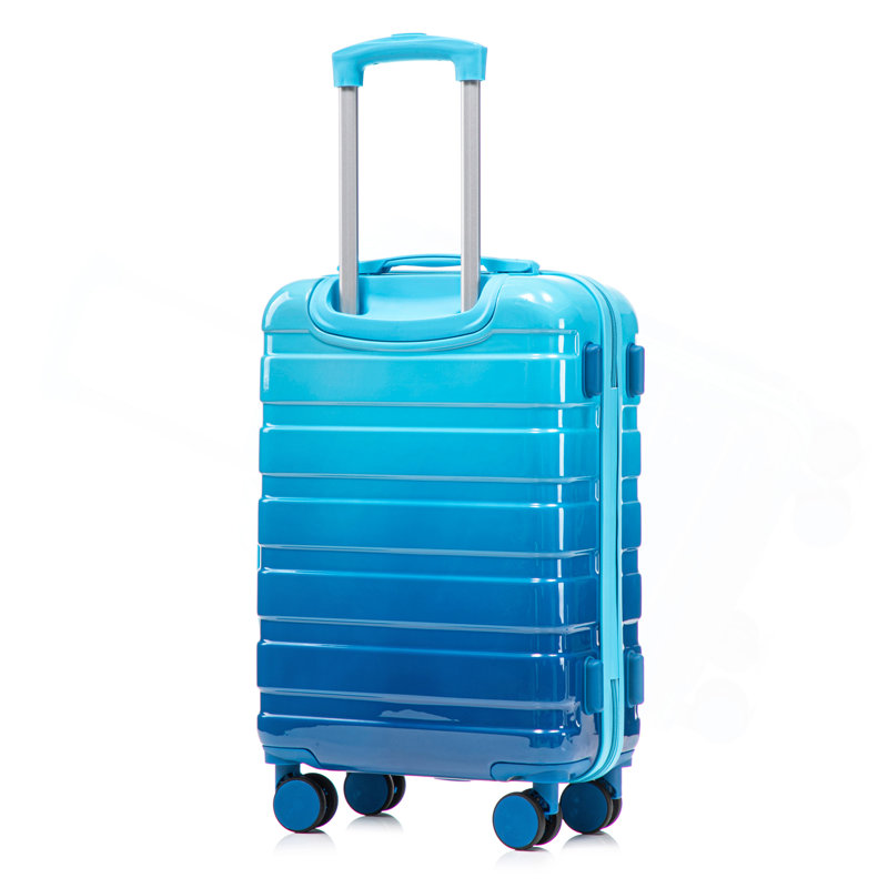 14 "/ 20" 2 pièces / ensemble dans un bagage à roulettes pour PC, valise de cabine, avec couleur dégradée et serrure à combinaison