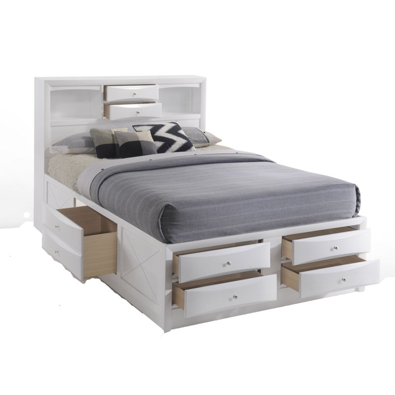 Grand lit plateforme avec rangement Amonte