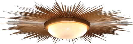 Sunburst 2-Light Fixture Flush Mount