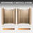 54" X 72" Double Sliding Doors with Double-handle towel rack and 1/4" Tempered Glass, Brushed Nickel-116289109