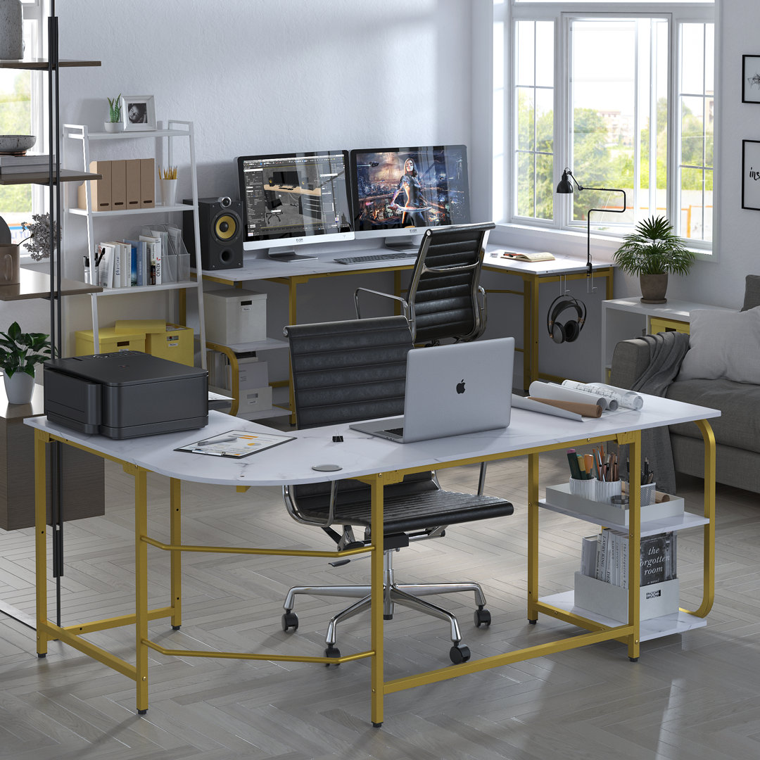 Konsta L-Shape Desk Inbox Zero Color 