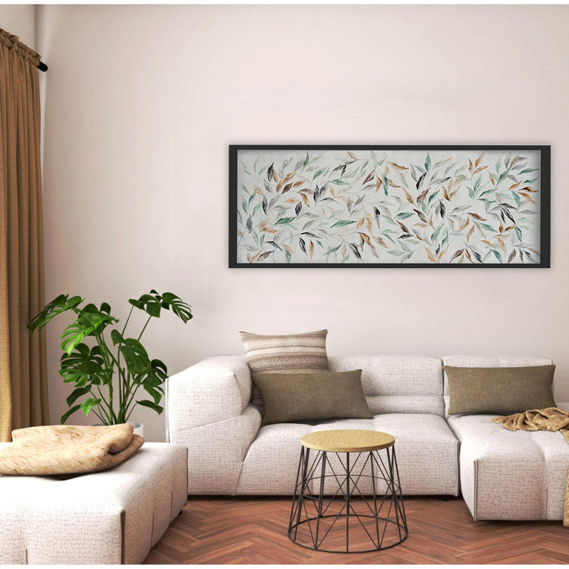 "Kaleidoscope Fall", art mural sur toile, H 12 po x l 24 po, Cadre flottant noir