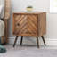Table de chevet en bois et fer pour salon, chambre à coucher