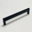 Metal and Black Lacquered Oak "Crossing" 6-5/16" Center to Center Wood Cabinet Handle