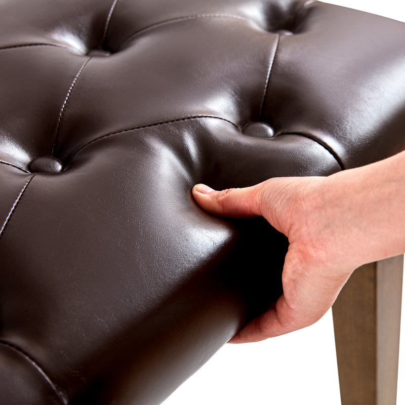 Anteaus Polyester Upholstered Bench, Brown