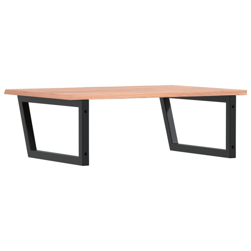 Ashutosh 80cm Solid Wood Bathroom Vanity Top, Oak/Black