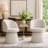 Chaises d'appoint pivotantes tonneau avec base piédestal Boucle