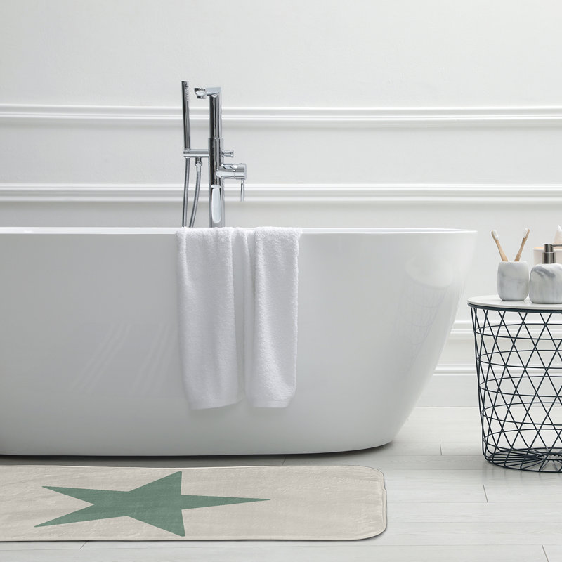 Tapis de bain, L 17 po x L 24 po, Vert
