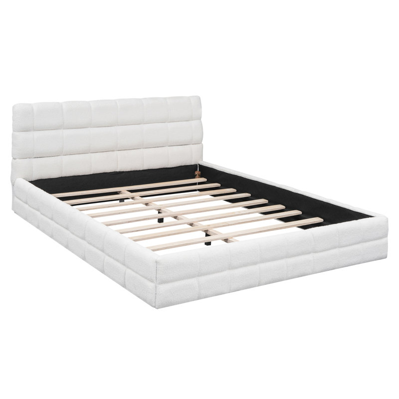 Lit rembourré cubique, Blanc, Grand