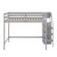 Lit mezzanine double avec garde-robe-119971401
