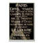 Ensemble de 3 plaques murales d’art textuel paris, new york et londres