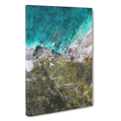 High Above Asturias In Spain - Wrapped Canvas Print