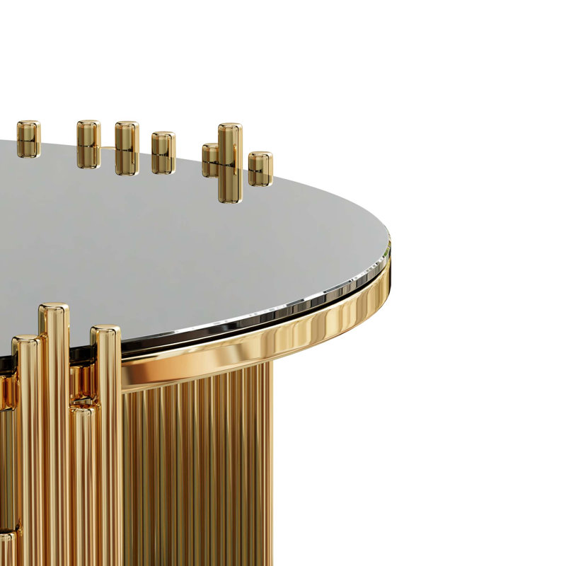 Table basse ronde à tambour, table centrale