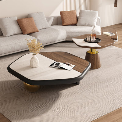 Creative supercrystalline stone coffee table