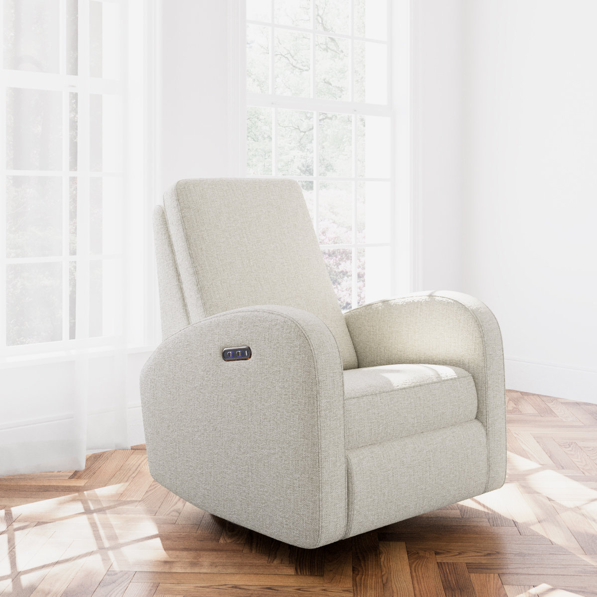 Santa Monica Swivel Glider, Dune Basketweave