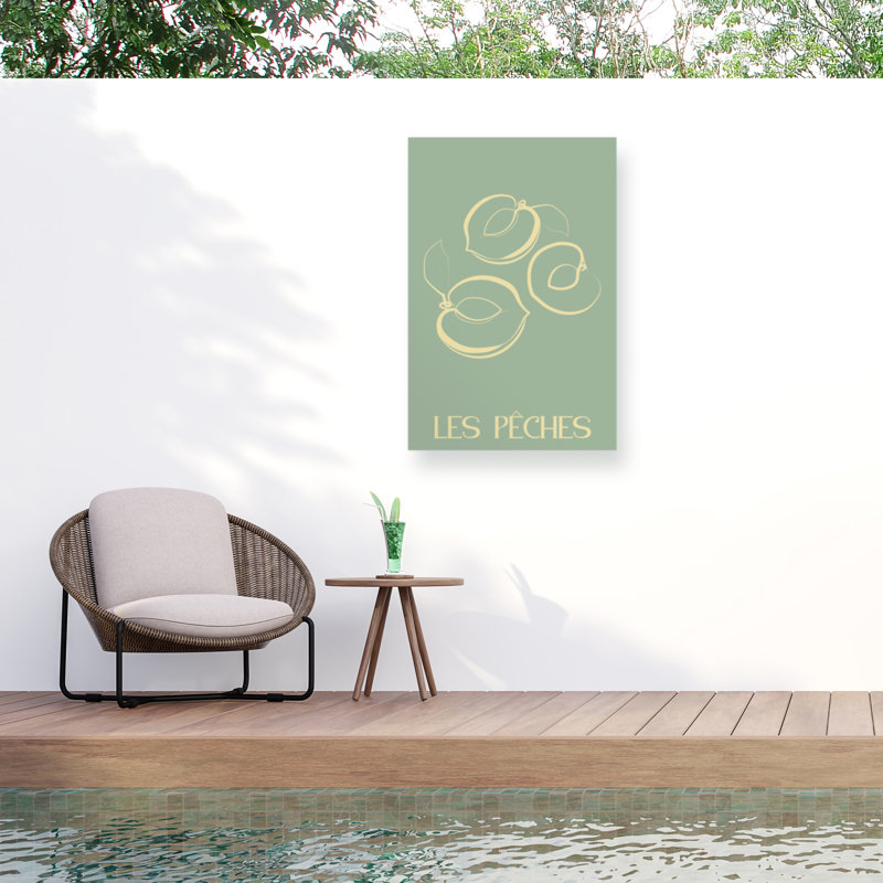 Incado Peach Halves Outdoor  Canvas, H 12 po x l 19 po