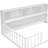 Bedroom White Twin Floor Bed With Shelves, Guardrail Opening And Bedside Bookcase & Accessibility In-312471343-312471341