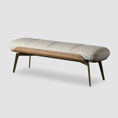 Nordic minimalist solid wood bedroom bench