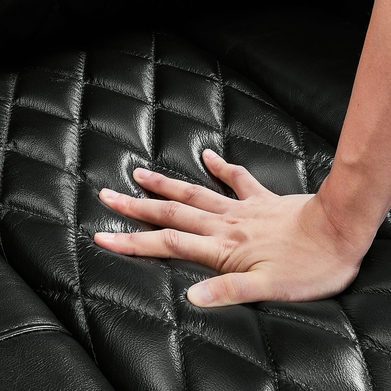 Ensemble de 7 sièges de cinéma en cuir avec porte-gobelet en cuir, Noir