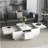 Multifunctional Coffee Table with 2 large Hidden Storage Compartment, Extendable Cocktail Table with 2 Drawers, High-gloss Center Table with Sliding Top for Living Room-111115915