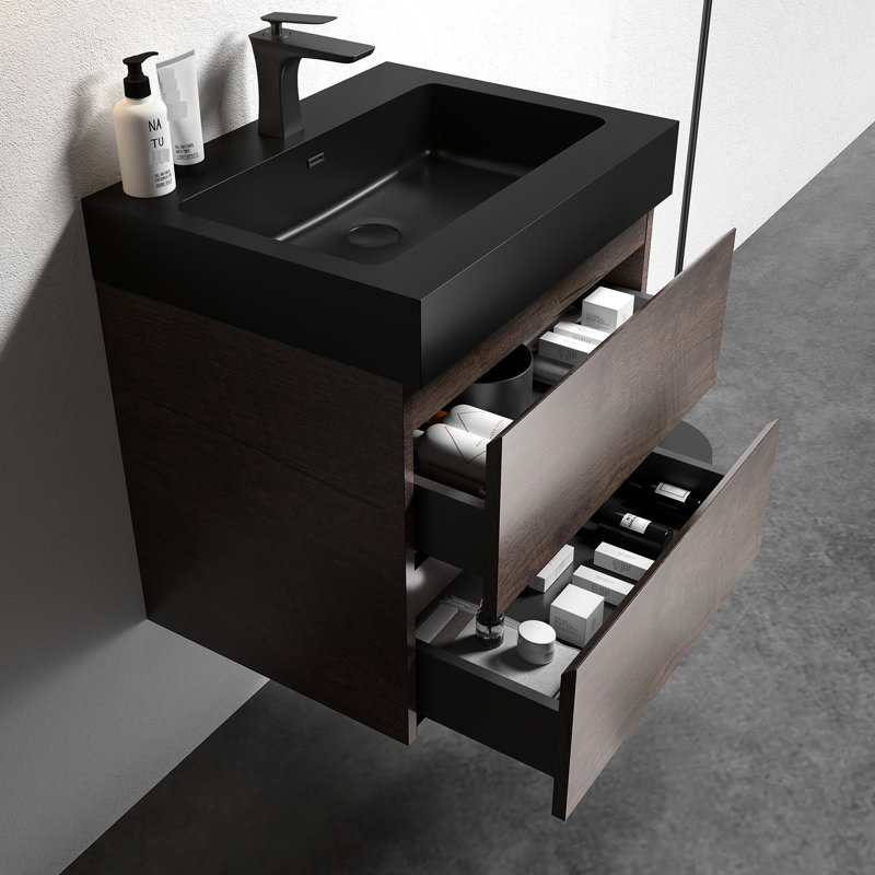 Bassin moderne en quartz noir mat - pour porter au quotidien une baignoire élégante et fonctionnelle