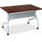 Rectangle Flip Top Training Table with Casters and Modesty Panel and Cable Management-20685603-20685602