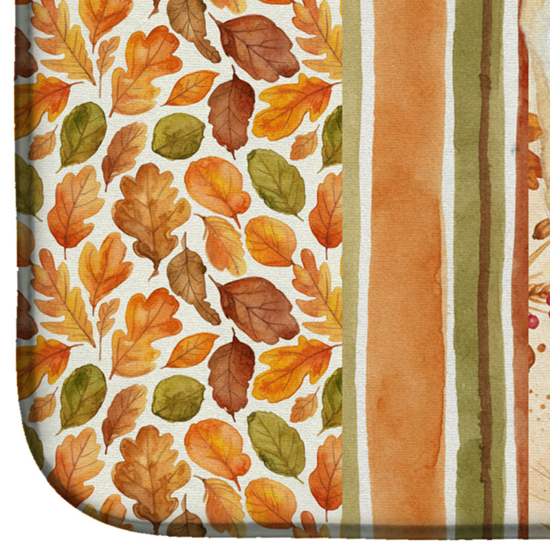Cream Shiba Inu Heirloom Fall Dish Drying Mat