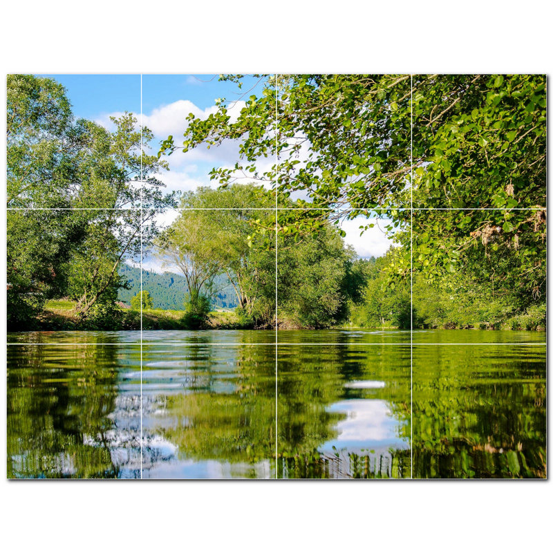 Murale décorative en céramique 4,25 po x 4,25 po