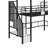 Twin Metal Loft Bed With Roof Design And A Storage Box-772137003