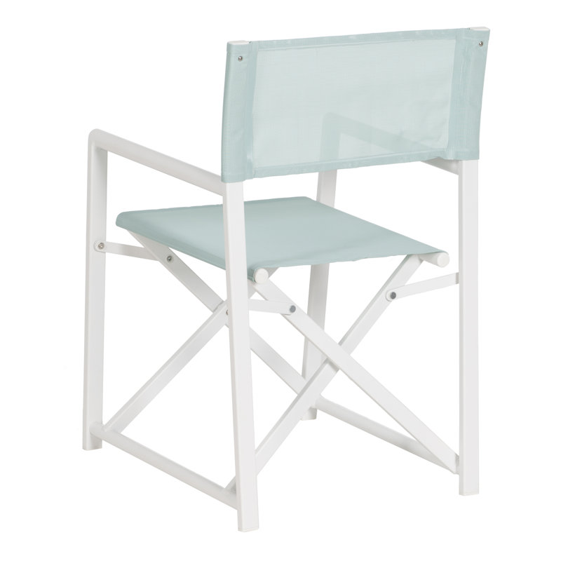 Patio Dining Armchair, Blue/White