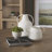 Donzel White W/ Black Speckles Tall Vase