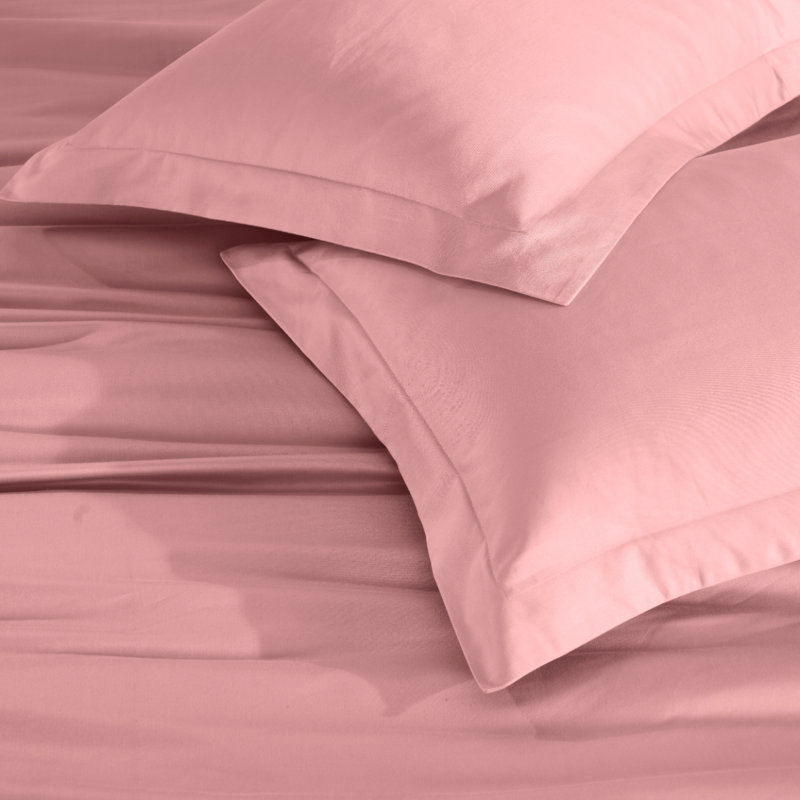 Ensemble de housse de couette de luxe en coton égyptien certifié 650 fils Luxury, Rosé