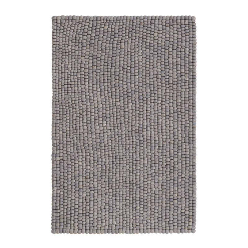 Tapis gris en laine Gregorey, Rectangle 4 pi 1 po x 6 pi 1 po